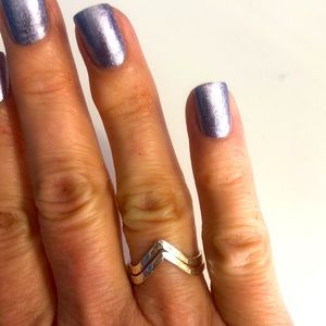 Silpada sterling silver hammered ring duo